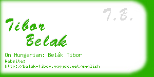 tibor belak business card